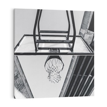 Obraz na płótnie 60x60 - Koszykówka - Radość Gry w Kosz - koszykówka, kosz