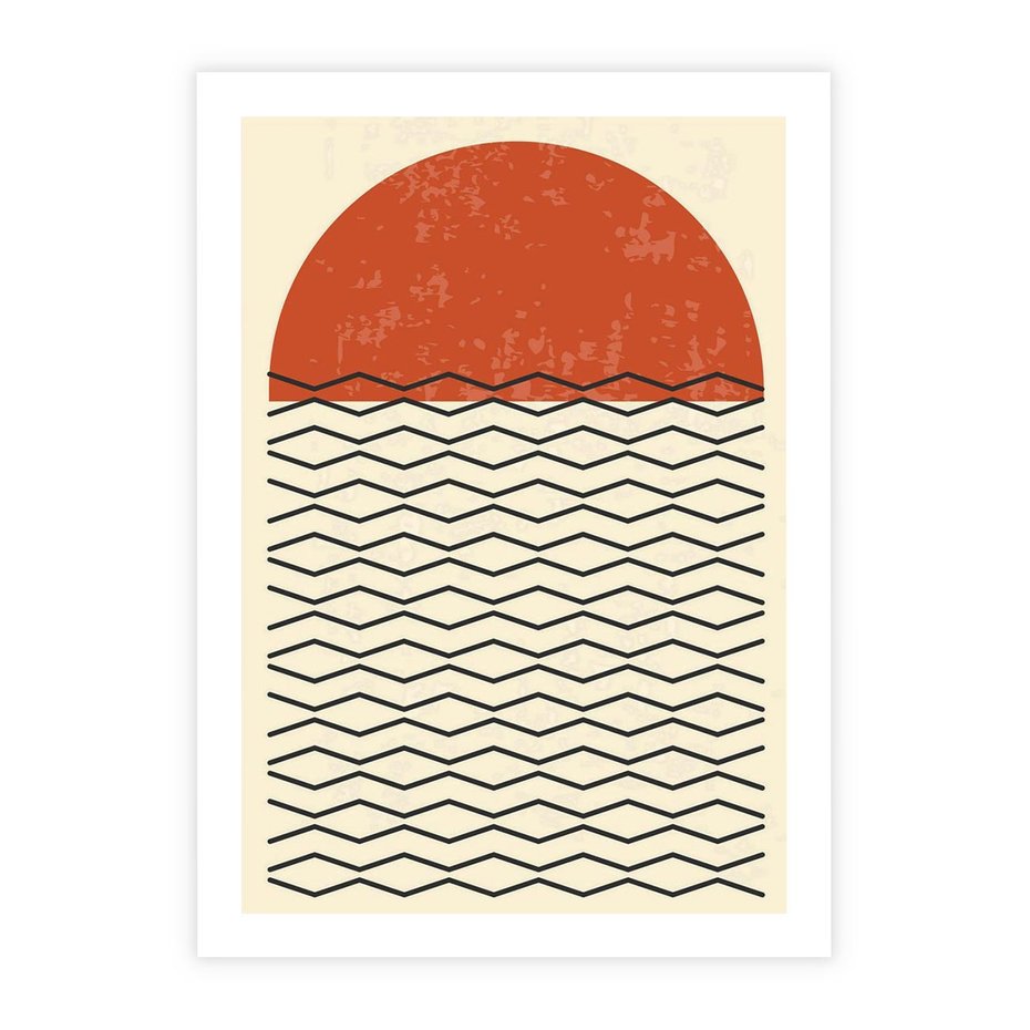 Plakat bez ramy 21x30 - Abstrakcyjne Wzory na Plakacie - geometryczna sztuka, nowoczesny plakat