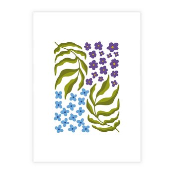 Plakat bez ramy 21x30 - Księga Kształtów Bez Granic - kwiaty, sztuka nowoczesna