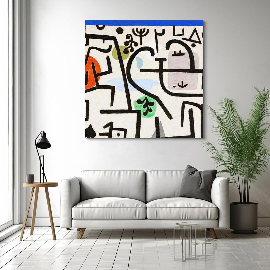 Obraz na płótnie 40x40 - Rich Port 1938, Paul Klee - Reprodukcja - reprodukcja, obraz na płótnie