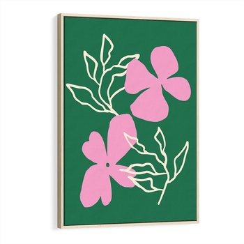 Obraz w ramie 70x100 - Wewnętrzne Fale - abstrakcyjny plakat, boho styl - rama drewno