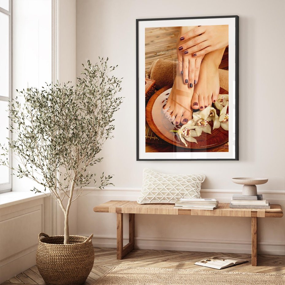 Plakat bez ramy 21x30 - Relaksujące Spa i Perfekcyjny Manicure - spa, paznokcie