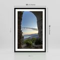 Plakat w ramie 50x70 - Pejzaż w perspektywie - pejzaż, perspektywa - rama czarna