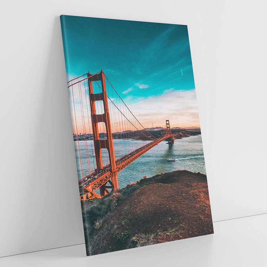 Obraz na płótnie 50x70 - Złoty Gate: majestatyczny most Ameryki - Golden Gate, most