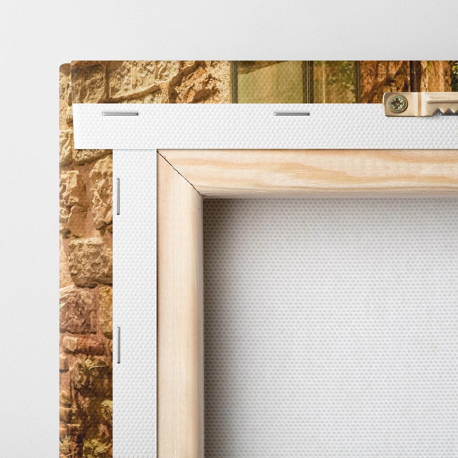 Obraz na płótnie 50x70 - Perspektywa Uliczki Miejskiej - uliczka, perspektywa