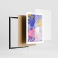 Plakat w ramie 30x40 - Rozbijające Plamy - abstrakcyjny plakat, pastelowe kolory - rama czarna