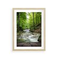 Plakat w ramie 30x40 - Plączący się strumień - rzeka, strumień - rama drewno