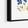 Obraz w ramie 70x100 - Odgłosy Wizji - kwiaty, sztuka nowoczesna - rama czarna