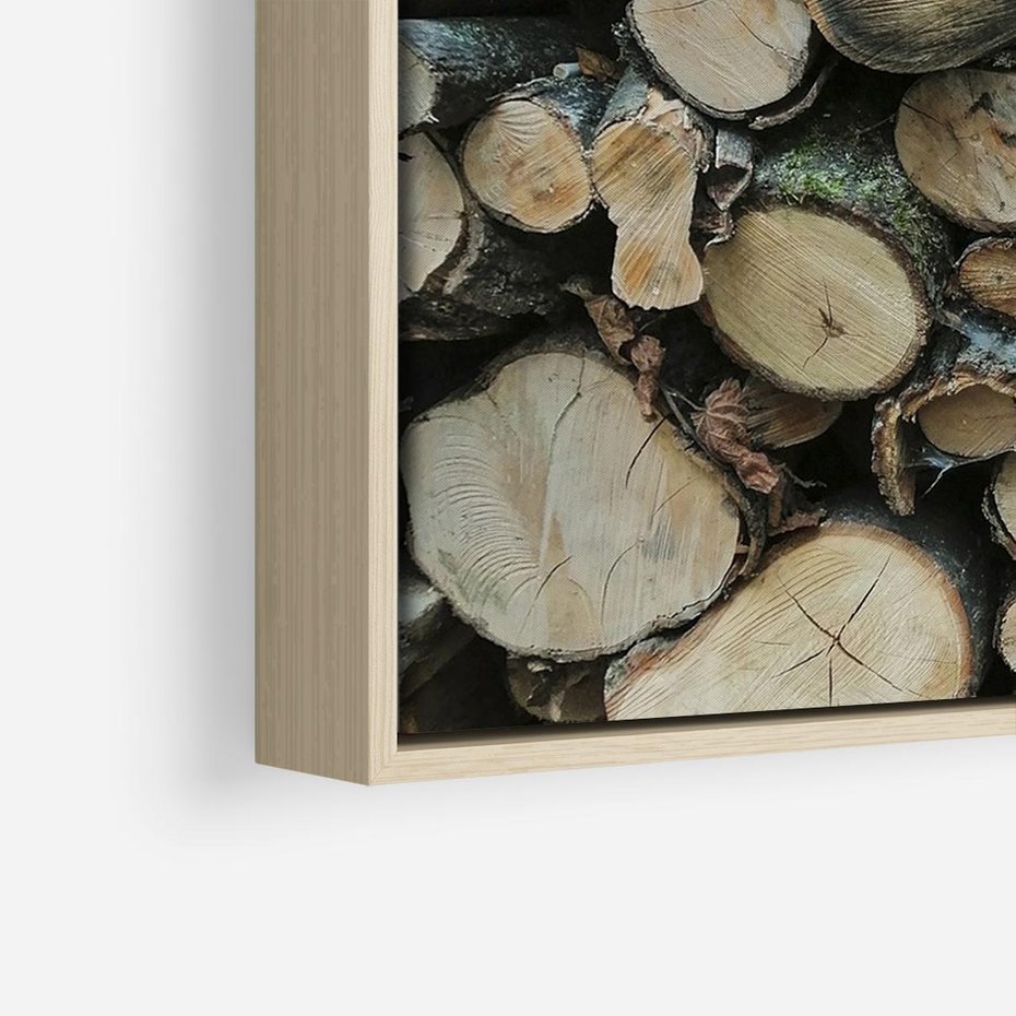 Obraz w ramie 100x70 - Bliskość Natury - drewno, las - rama drewno