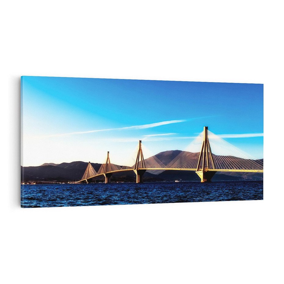 Obraz na płótnie 100x50 - Most nad rzeką - Architektura - most, rzeka