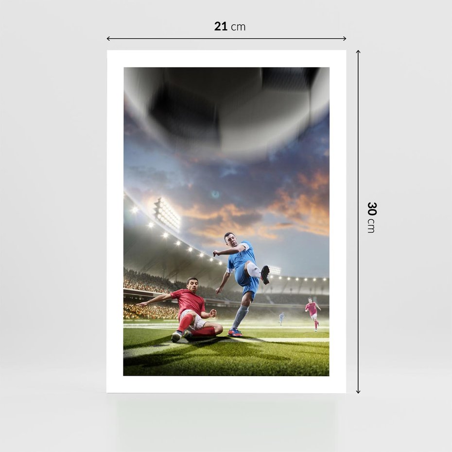 Plakat bez ramy 21x30 - Ekscytacja Sportowego Świata - gol, mecz