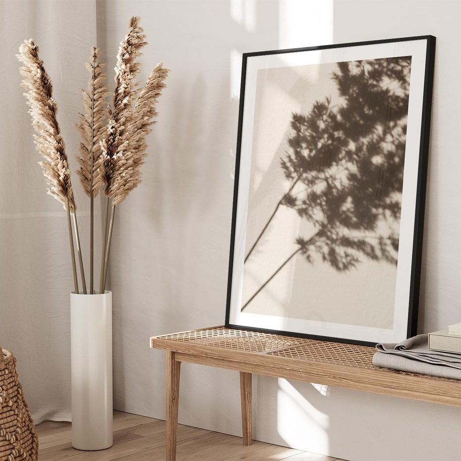 Plakat bez ramy 21x30 - Tajemniczy Cień Traw - cień traw, na ścianie