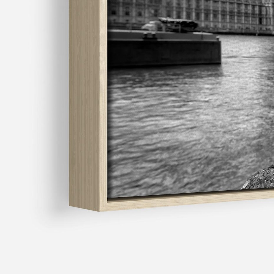 Obraz w ramie 100x70 - Pejzaż kruchości i siły - Londyn, Tamiza - rama drewno