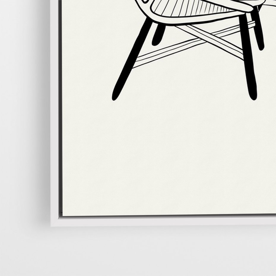 Obraz w ramie 80x120 - Boho Elegancja - boho wnętrze, salon - rama biała