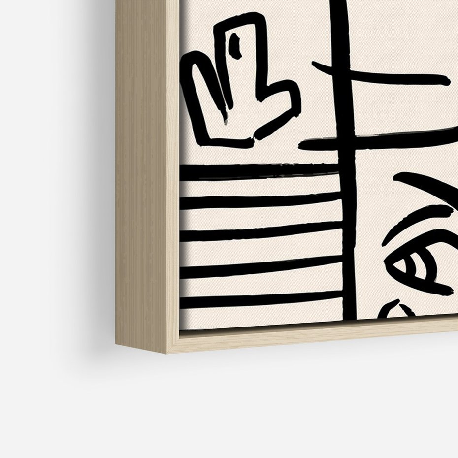 Obraz w ramie 80x120 - Ekspresyjne Odbicia Współczesności - abstrakcyjna grafika, minimalizm - rama drewno