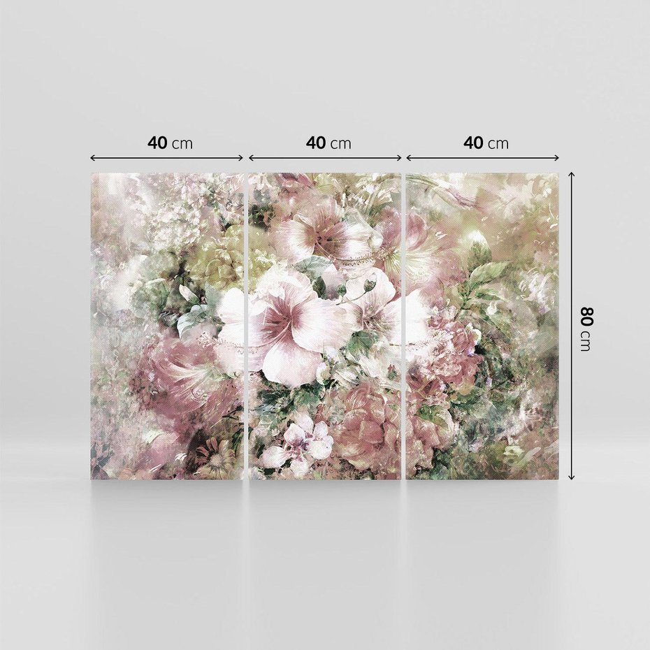 Obraz na płótnie 120x80 - Piękno natury na płótnie - kwiaty, olejne