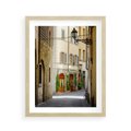 Plakat w ramie 40x50 - Uliczka: perspektywa miejskiego krajobrazu - uliczka, perspektywa - rama drewno