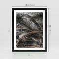 Plakat w ramie 40x50 - Liściaste Palmy - palmy, drzewa palmowe - rama czarna