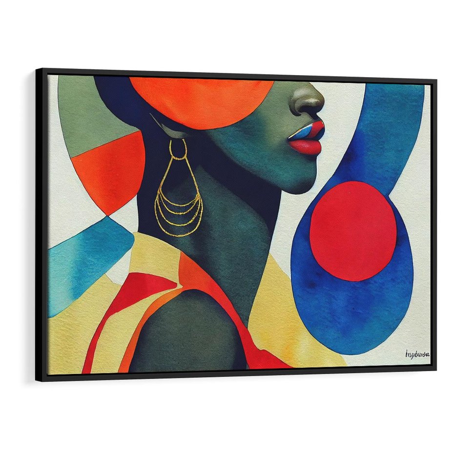 Obraz w ramie 100x70 - Kolory Kobiety - mural, abstrakcja - rama czarna