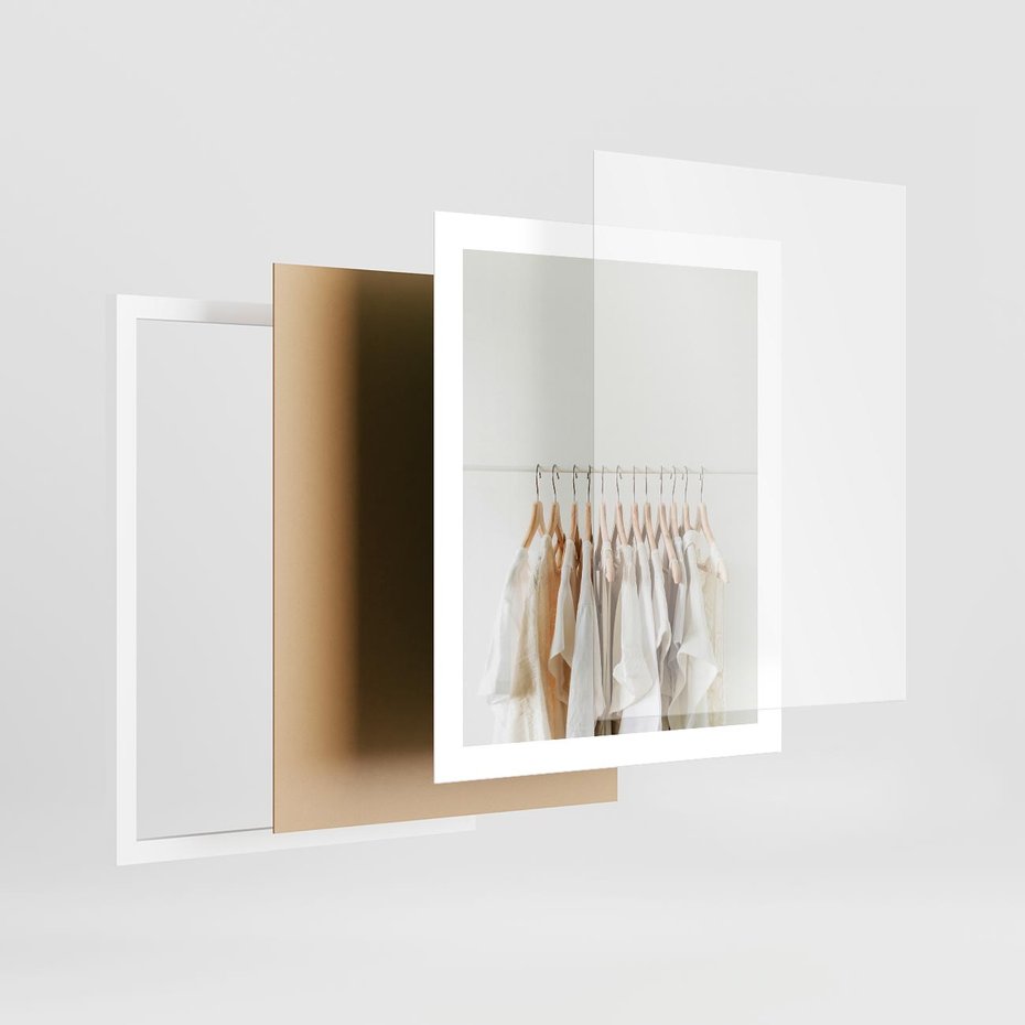 Plakat w ramie 40x50 - Elegancja Prostoty - ubrania, modowa fotografia - rama biała