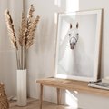 Plakat w ramie 30x40 - Elegancja białego konia - biały, koń - rama drewno