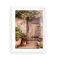 Plakat w ramie 50x70 - Stare drzwi pełne historii - drzwi, stare - rama biała