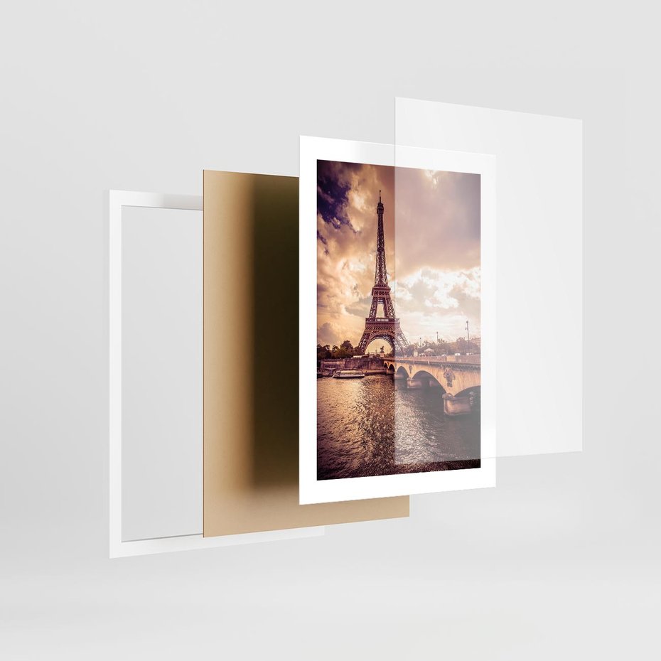 Plakat w ramie 30x40 - Eiffla: ikona Paryża - Eiffla, Paryż - rama biała