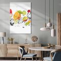 Obraz na płótnie 80x120 - Świeżość letnich owoców - woda, owoce