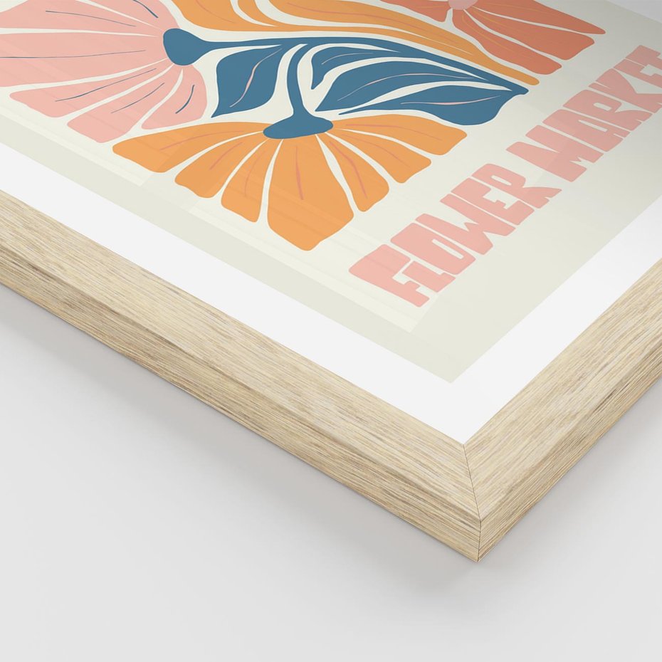 Plakat w ramie 30x40 - Spójny Dysonans - pastelowe kolory, typografia - rama drewno