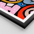 Plakat w ramie 40x50 - Kolory Komiksu - abstrakcyjne formy, komiksowy styl - rama czarna