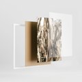 Zestaw obrazy w ramie 50x70 galeria - Sepia, kukurydza, pole - rama biała