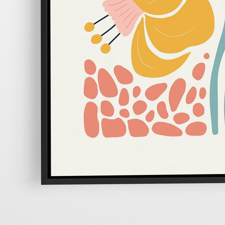 Obraz w ramie 70x100 - Pastelowa Piękność - nowoczesna sztuka, plakat - rama czarna