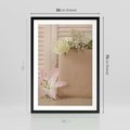 Plakat w ramie 50x70 - Elegancja W Prostocie - kwiaty, mnimalizm - rama czarna