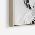 Obraz w ramie 80x80 - Pyszny Deser - retro zdjęcie, czarno białe - rama drewno