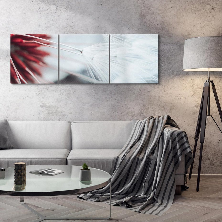 Obraz na płótnie 120x40 - Makro świat dmuchawca - dmuchawiec, makro