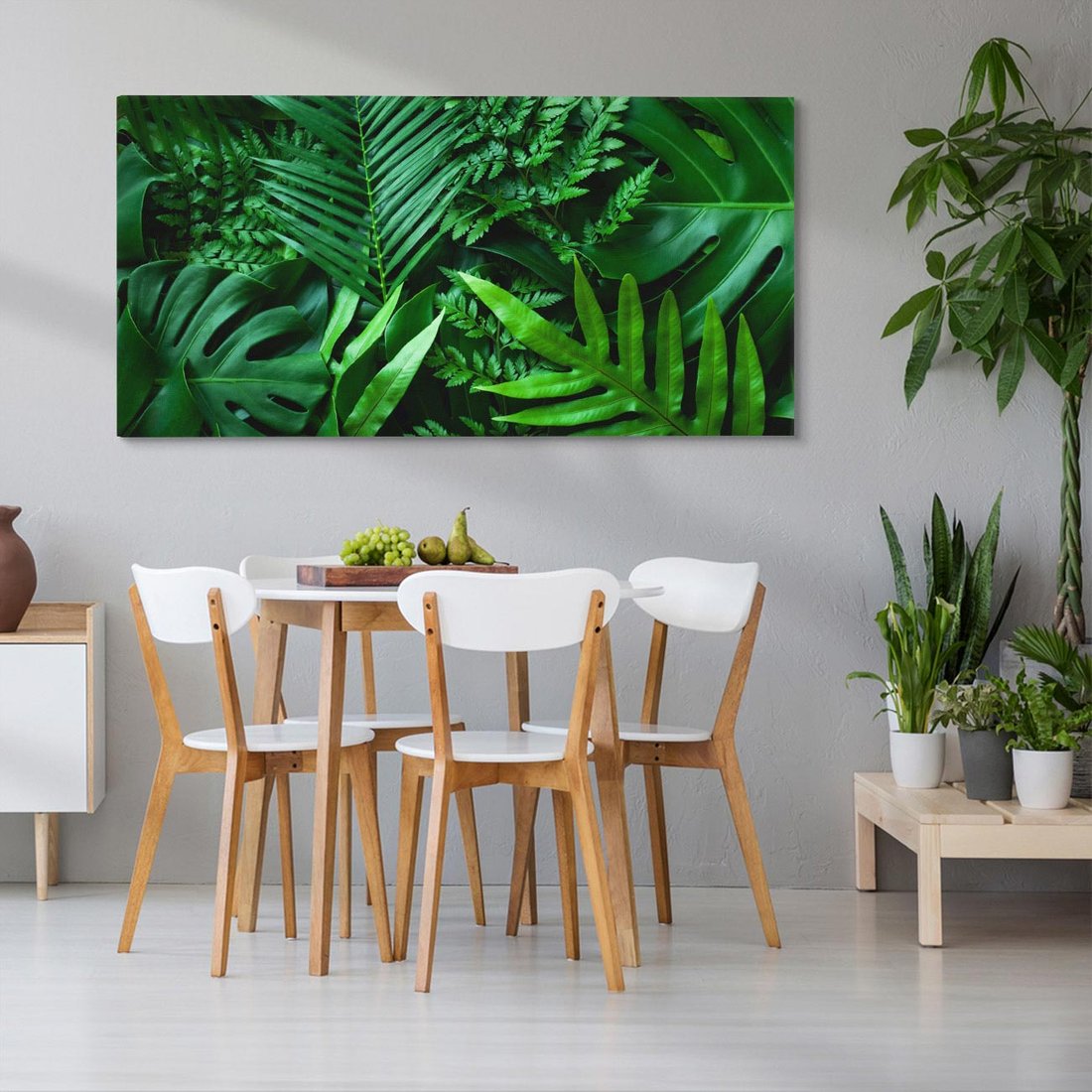 Obraz na płótnie 140x70 - Monstera Liście Fantazja - monstera, liście