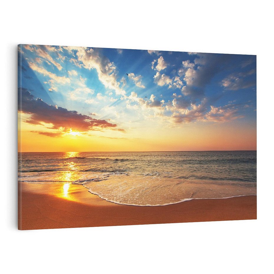 Obraz na płótnie 70x50 - Idylliczna plaża: Morze i ocean - plaża, morze