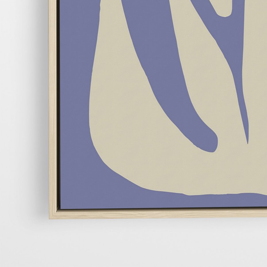 Obraz w ramie 80x120 - Kształty Niewidzialnych Granic - abstrakcyjna sztuka, skandynawski styl - rama drewno