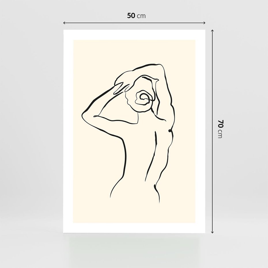 Plakat bez ramy 50x70 - Tajemniczy Rytm - kobieta, posąg