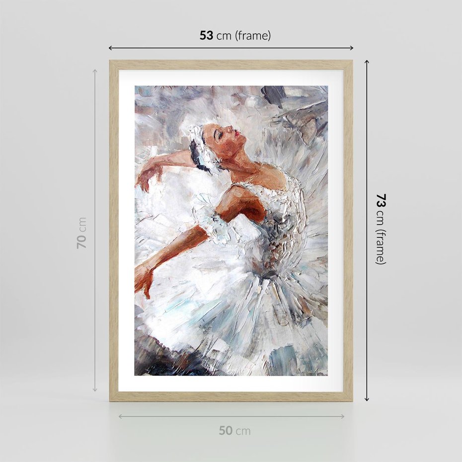 Plakat w ramie 50x70 - Baletowa Sztuka - balet, sztuka - rama drewno