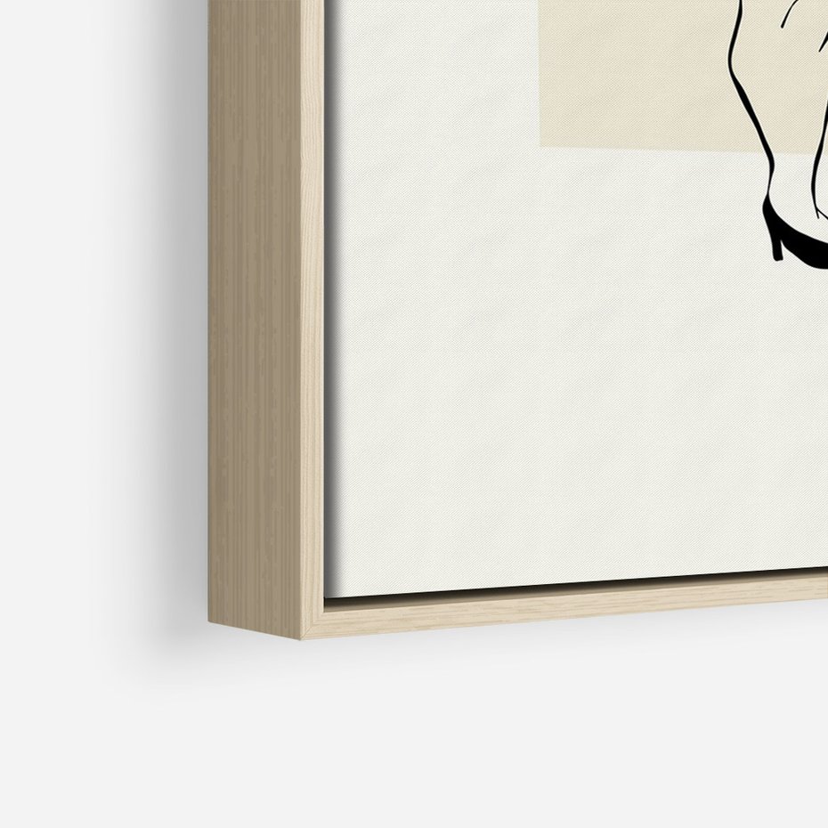 Obraz w ramie 50x70 - Ekspresja Wewnętrznych Emocji - kobieta, samoakceptacja - rama drewno