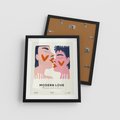 Plakat w ramie 40x50 - Miłość w Kompozycji - miłość, para zakochanych - rama czarna