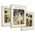 Zestaw obrazy w ramie 40x50 galeria - Japonia, sztuka, Choki, orient - rama drewno