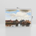 Obraz na płótnie 70x50 - "View of Delft" Johann Vermeer (1660–1661) - Reprodukcja - reprodukcja, obraz na płótnie
