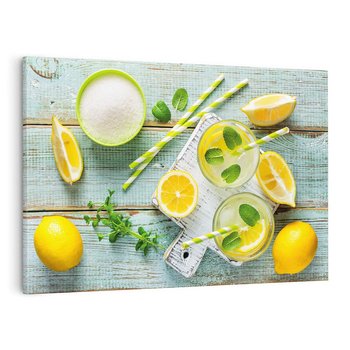Obraz na płótnie 120x80 - Cytrynowe Orzeźwienie - cytryny, lemoniada