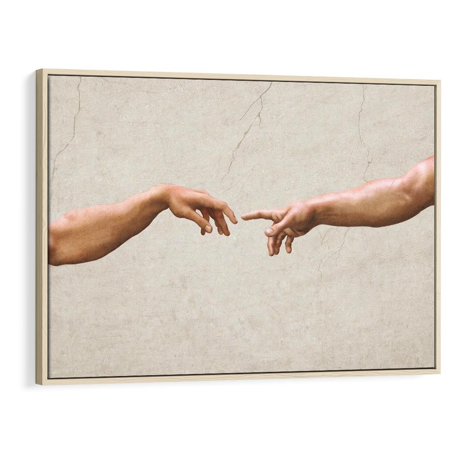 Obraz w ramie 70x50 - Antyczna Twórczość - inspiracja, Michał Anioł - rama drewno