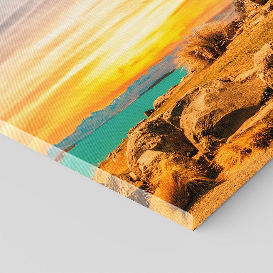 Obraz na płótnie 120x80 - Kościół, Jezioro, Góry - Spokój Ducha - kościół, jezioro