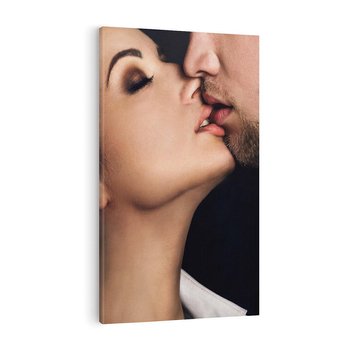 Obraz na płótnie 80x120 - Miłosne Uczucia - kobieta, pocałunek
