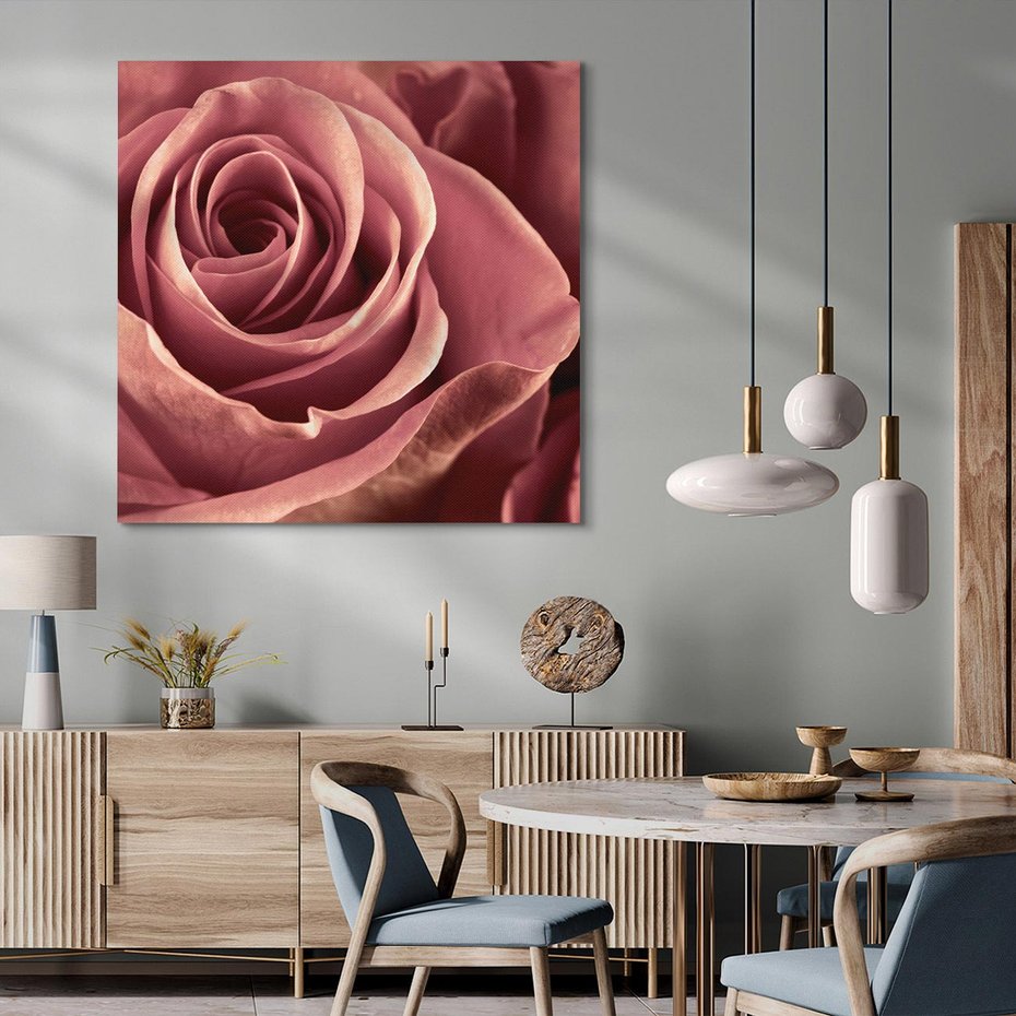 Obraz na płótnie 60x60 - Romantyczna Róż - róża, kwiat