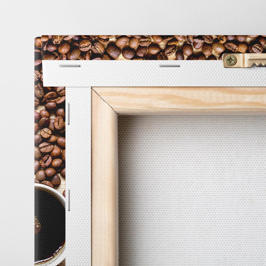 Obraz na płótnie 70x50 - Chwila przy filiżance kawy - kawa, filiżanka